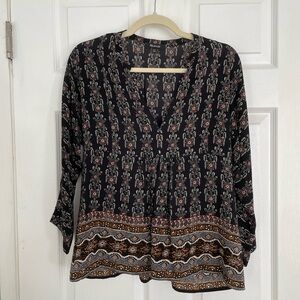 Madewell Flowy 100% Silk Blouse